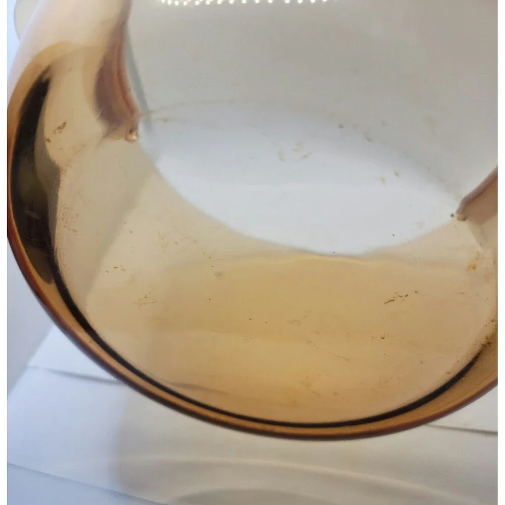 Corning Ware Vision Amber Stock Stew Pot 3.5 Liter Pyrex Lid Cookware France